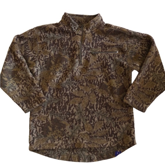 Woolrich Kids Camouflage Quarter Zip Sweater - Picture 1 of 8